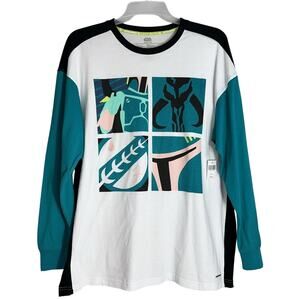 Disney Parks Star Wars Boba Fett Long Sleeve T Shirt Men Size Large
